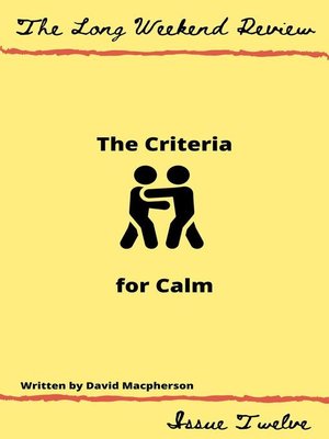 cover image of The Criteria for Calm